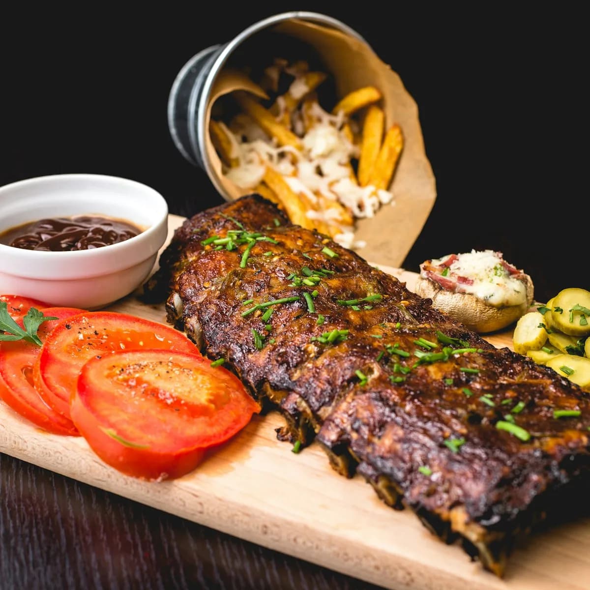 12-Hour Oak-Smoked Beef Brisket Platter with Slaw view 1