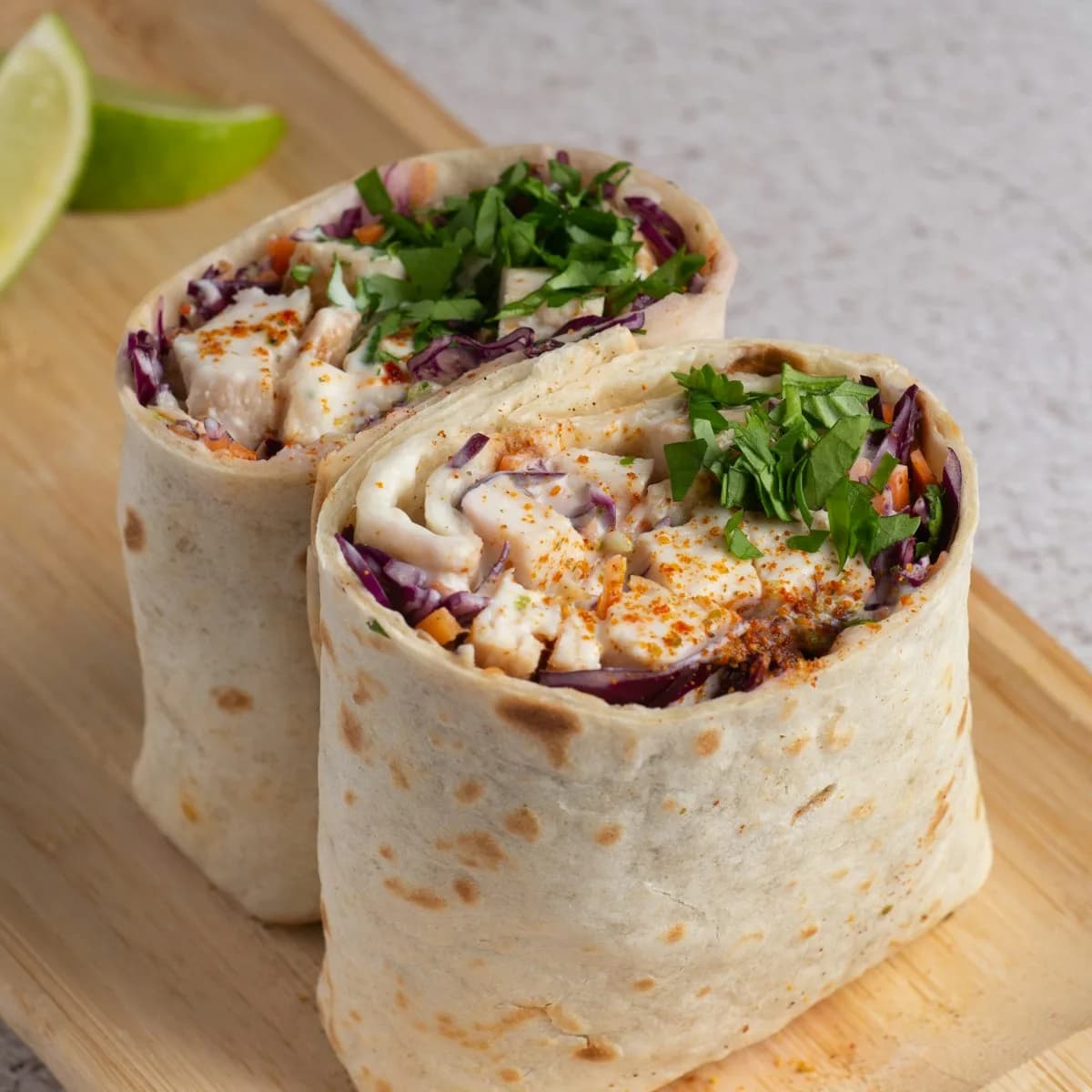 Grilled Mediterranean Vegetable and Hummus Wrap view 2