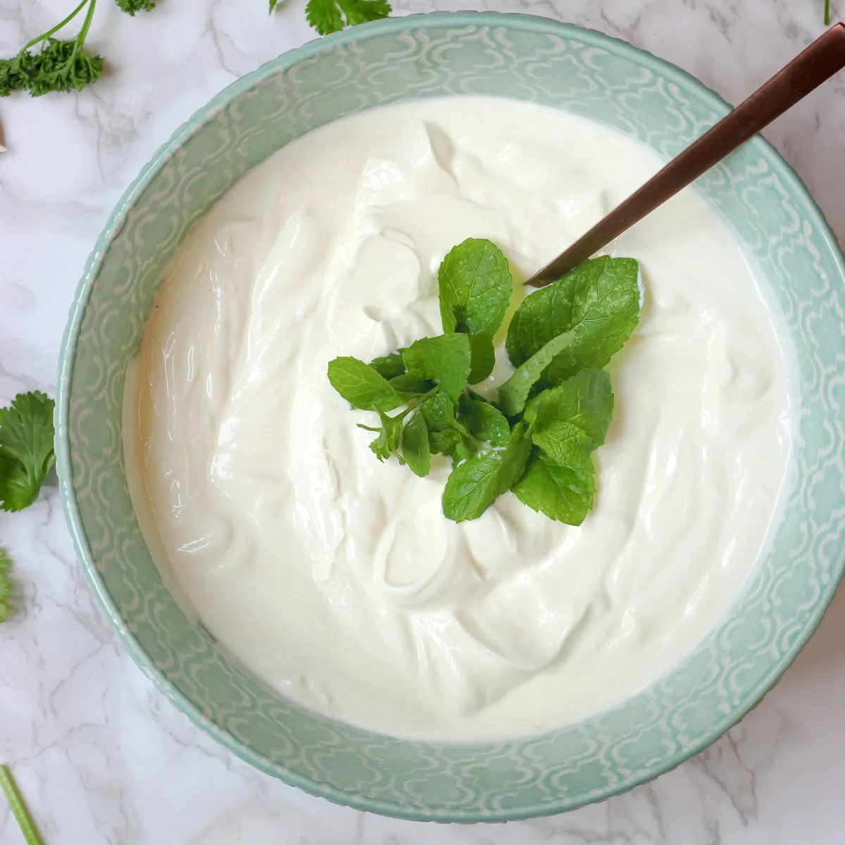 Double Cream Plain Greek Style Yoghurt 1 kg view 2